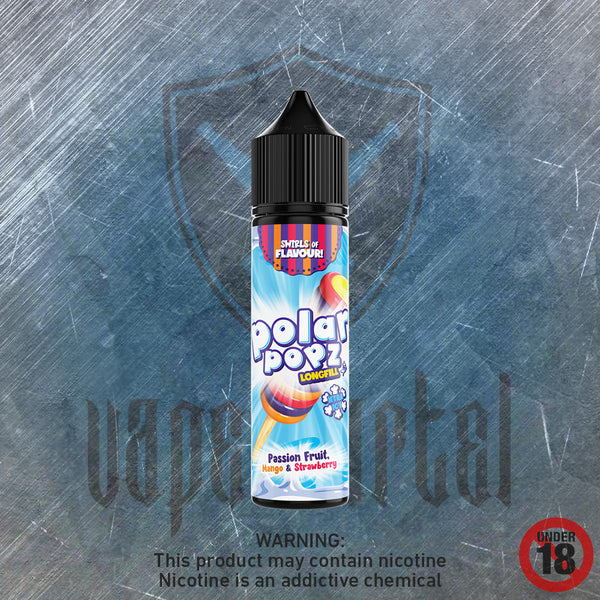 Polar Popz Extra Ice: Passionfruit, Mango & Strawberry Nic Salt Longfill