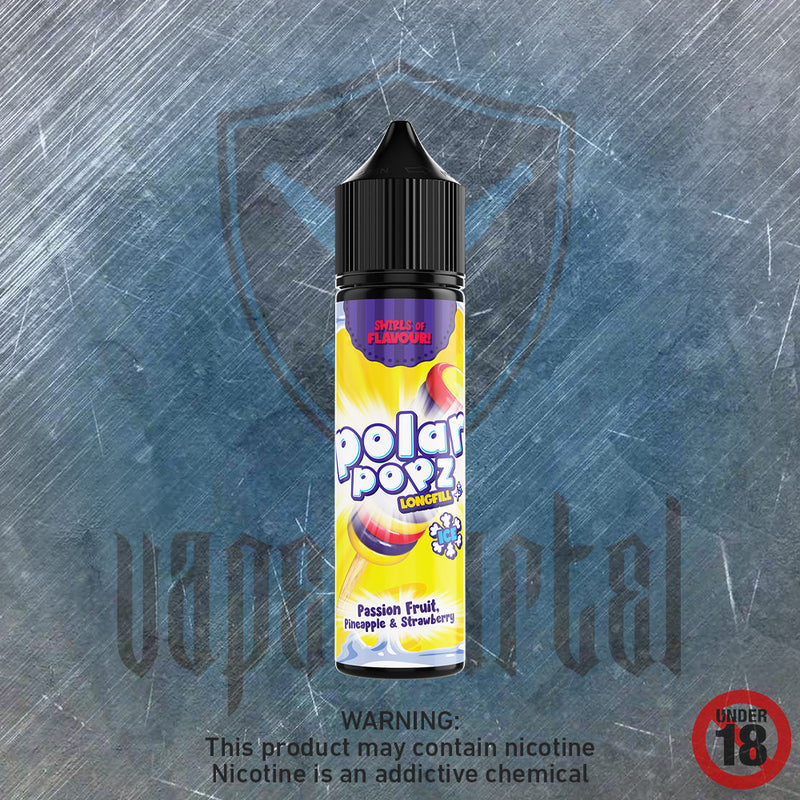 Polar Popz: Passionfruit, Pineapple & Strawberry Nic Salt Longfill